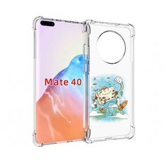 Чехол MyPads Tocco для Huawei Mate 40 Счастливый чемодан