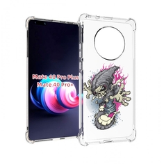 Чехол MyPads нарисованный скелет на скейт борде для Huawei Mate 40 Pro+ Plus