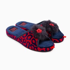 Тапочки женские Smile of Milady 9257502 красные, синие 36 RU