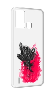 Чехол MyPads медведь в дымке для ITEL S16 / ITEL Vision 1 Pro