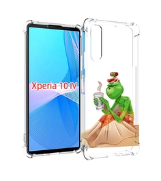 Чехол MyPads Гринч-в-платье для Sony Xperia 10 IV (10-4)