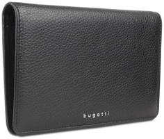 Кошелёк женский BUGATTI Lady Top, чёрный, натуральная воловья кожа, 19,5х2х11,2 см 4961020