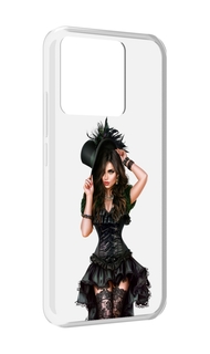 Чехол MyPads Tocco для Xiaomi Redmi 10A стройная-девушка-в-черном-платье
