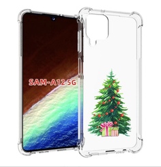 Чехол MyPads Елка новогодняя с подарками акварель для Samsung Galaxy A12 (SM-A125F)