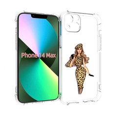 Чехол MyPads леопардовое платье женский для iPhone 14 Plus (6.7)