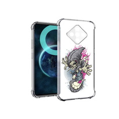 Чехол MyPads нарисованный скелет на скейт борде для Infinix Zero 8
