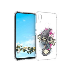 Чехол MyPads Tocco для Huawei P Smart Z нарисованный скелет на скейт борде