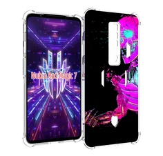 Чехол MyPads скелет-робот-фиолетовый для ZTE Nubia Red Magic 7