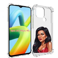 Чехол MyPads Брюнетка-в-красном-платье для Xiaomi Redmi A1 Plus +