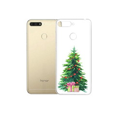Чехол MyPads Tocco для Huawei 7C Елка новогодняя с подарками акварель (PT111175.61.78)
