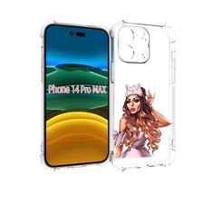 Чехол MyPads девушка-с-маской-для-сна женский для iPhone 14 Pro Max