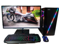 Настольный компьютер Компьютерс i7/RХ-460/16GB/SSD-128/HDD-500/Монитор-24" черный (КК41)