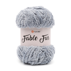 Пряжа YarnArt Fable Fur, 100г, 100м (100% микрополиэстер) (972 серо-голубой), 5 мотков