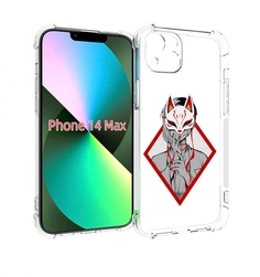 Чехол MyPads девушка в маске япония для iPhone 14 Plus (6.7)