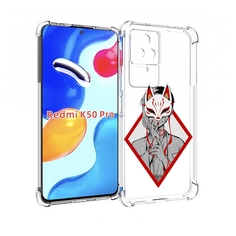 Чехол MyPads девушка в маске япония для Xiaomi Redmi K50 / K50 Pro