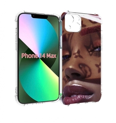 Чехол MyPads лицо девушки тень женский для iPhone 14 Plus (6.7)