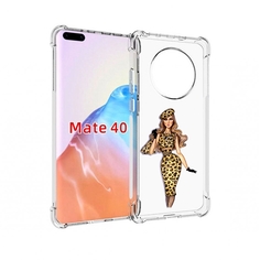 Чехол MyPads Tocco для Huawei Mate 40 леопардовое платье женский
