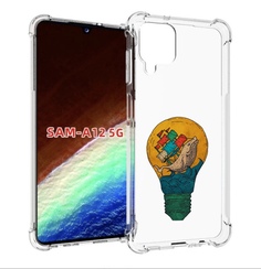 Чехол MyPads кит в лампочке с парусами для Samsung Galaxy A12 (SM-A125F) 2020/21