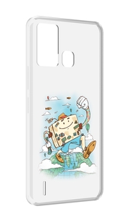 Чехол MyPads Счастливый чемодан для ITEL S16 / ITEL Vision 1 Pro