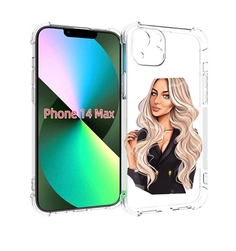 Чехол MyPads Платье-пиджак женский для iPhone 14 Plus (6.7)