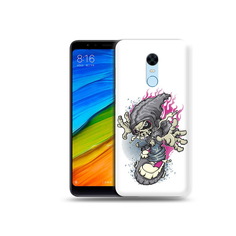 Чехол MyPads Tocco для Xiaomi Redmi 5 Plus нарисованный скелет на скейт борде