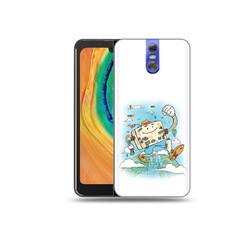 Чехол MyPads Tocco для Doogee BL7000 Счастливый чемодан