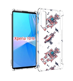 Чехол MyPads мини-роботы для Sony Xperia 10 IV (10-4)