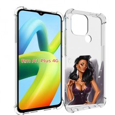 Чехол MyPads нарисованная-девушка-в-фиолетовом-платье женский для Xiaomi Redmi A1 Plus +