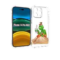 Чехол MyPads Гринч-в-платье для iPhone 14 Pro Max