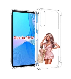 Чехол MyPads Девушка-в-мини-платье женский для Sony Xperia 10 IV (10-4)