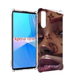 Чехол MyPads лицо девушки тень женский для Sony Xperia 10 IV (10-4)
