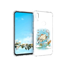 Чехол MyPads Tocco для Huawei P Smart Z Счастливый чемодан