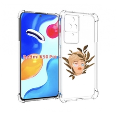 Чехол MyPads лицо-с-патчами для Xiaomi Redmi K50 / K50 Pro