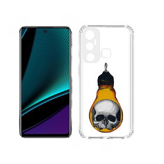 Чехол MyPads череп в лампочке для Infinix Hot 11