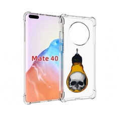 Чехол MyPads Tocco для Huawei Mate 40 череп в лампочке