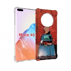 Чехол MyPads Tocco для Huawei Mate 40 машина мчится с дымком