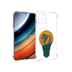 Чехол MyPads кит в лампочке с парусами для Xiaomi Redmi K40S/Poco F4