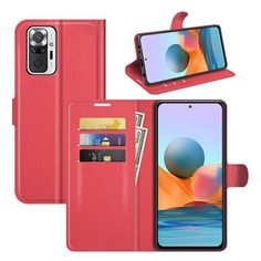 Чехол-книжка Prestige с функцией подставки для Xiaomi Redmi Note 10 Pro (красный) Black Panther