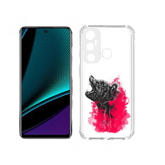 Чехол MyPads медведь в дымке для Infinix Hot 11