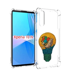 Чехол MyPads кит в лампочке с парусами для Sony Xperia 10 IV (10-4)