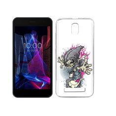 Чехол MyPads Tocco для BQ 5047L Like нарисованный скелет на скейт борде