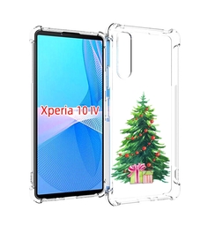 Чехол MyPads Елка новогодняя с подарками акварель для Sony Xperia 10 IV (10-4)