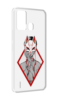 Чехол MyPads девушка в маске япония для ITEL S16 / ITEL Vision 1 Pro