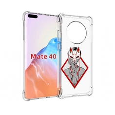 Чехол MyPads Tocco для Huawei Mate 40 девушка в маске япония