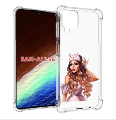 Чехол MyPads девушка-с-маской-для-сна женский для Samsung Galaxy A12 (SM-A125F) 2020