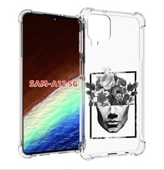 Чехол MyPads черно белая ваза в абстракции для Samsung Galaxy A12 (SM-A125F) 2020/21