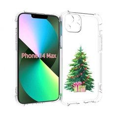 Чехол MyPads Елка новогодняя с подарками акварель для iPhone 14 Plus (6.7)
