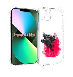 Чехол MyPads медведь в дымке для iPhone 14 Plus (6.7)