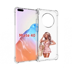 Чехол MyPads Tocco для Huawei Mate 40 Девушка-в-мини-платье женский