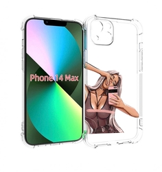 Чехол MyPads девушка-в-прозрачной-одежде для iPhone 14 Plus (6.7)